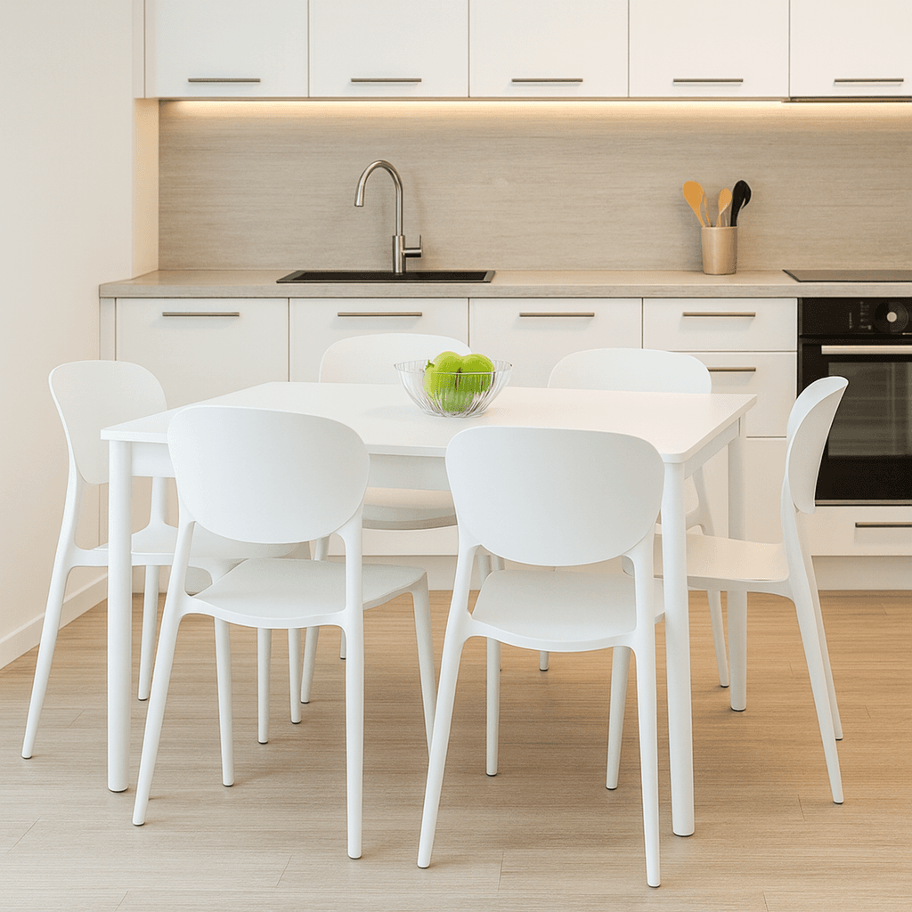 Nordic krzesło konferencyjne, plastikowe, białe, sztaplowane – do gastronomii, domu, biura i na eventy