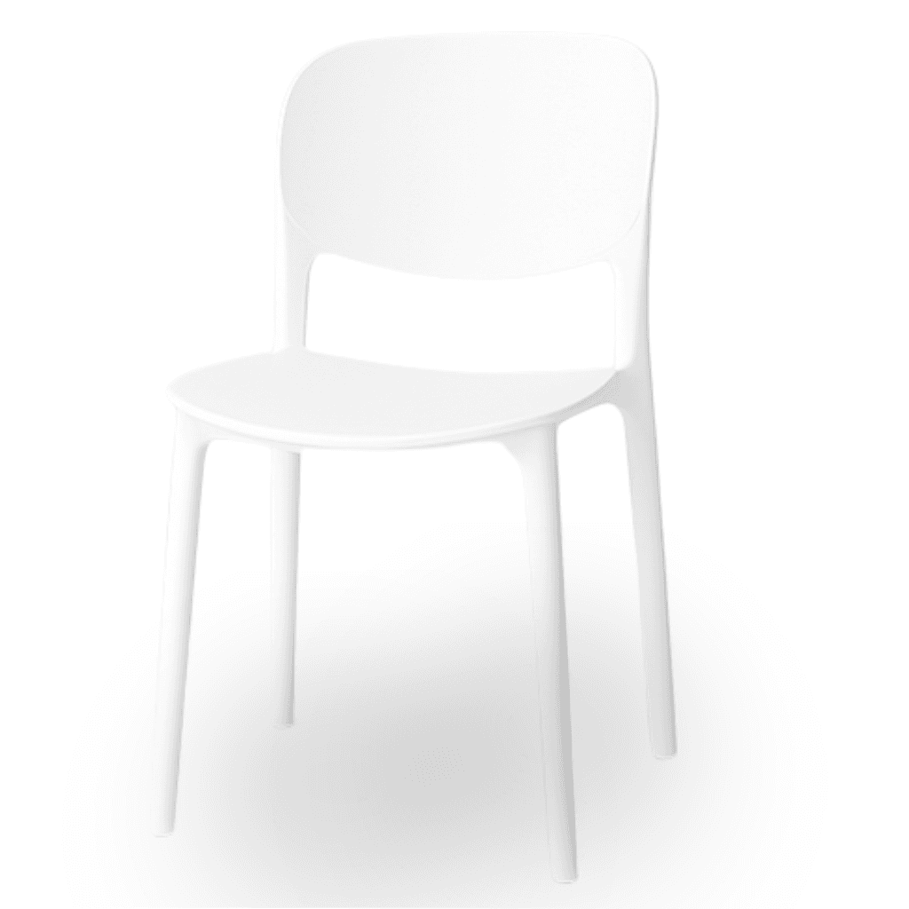 Nordic krzesło konferencyjne, plastikowe, białe, sztaplowane – do gastronomii, domu, biura i na eventy