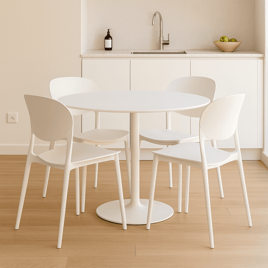 Nordic krzesło konferencyjne, plastikowe, białe, sztaplowane – do gastronomii, domu, biura i na eventy