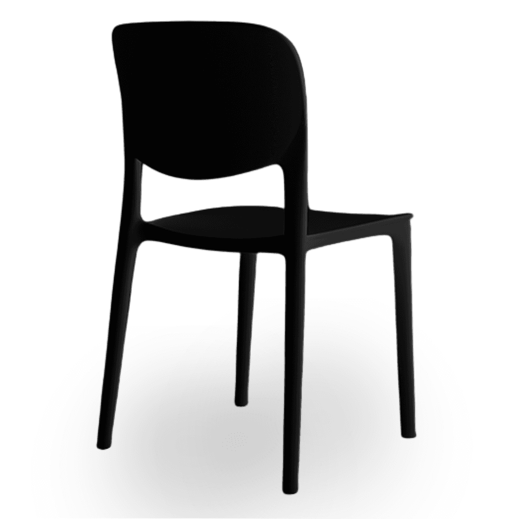 Nordic krzesło konferencyjne, plastikowe, czarne, sztaplowane – do gastronomii, domu, biura i na eventy